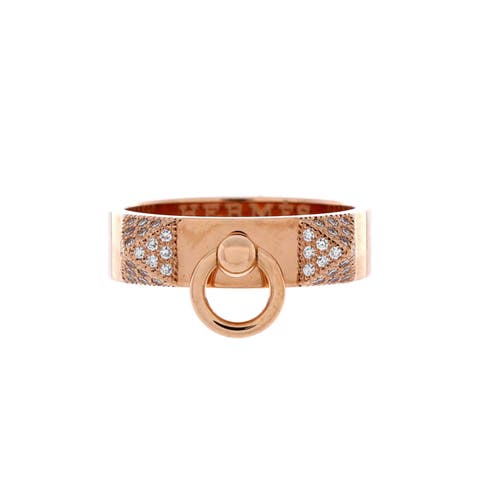 Collier de Chien Ring 18K Rose Gold and Diamonds Small