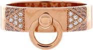 Pre-Owned Hermes Collier de Chien Ring 18K Rose Gold and Diamonds Small