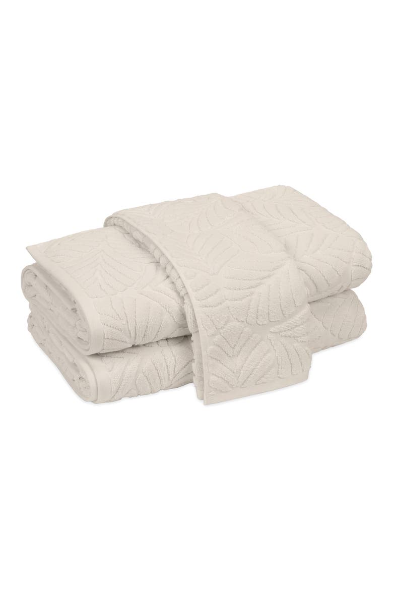 Sonia Leaf Jacquard Cotton Bath Towel, Main, color, IVORY