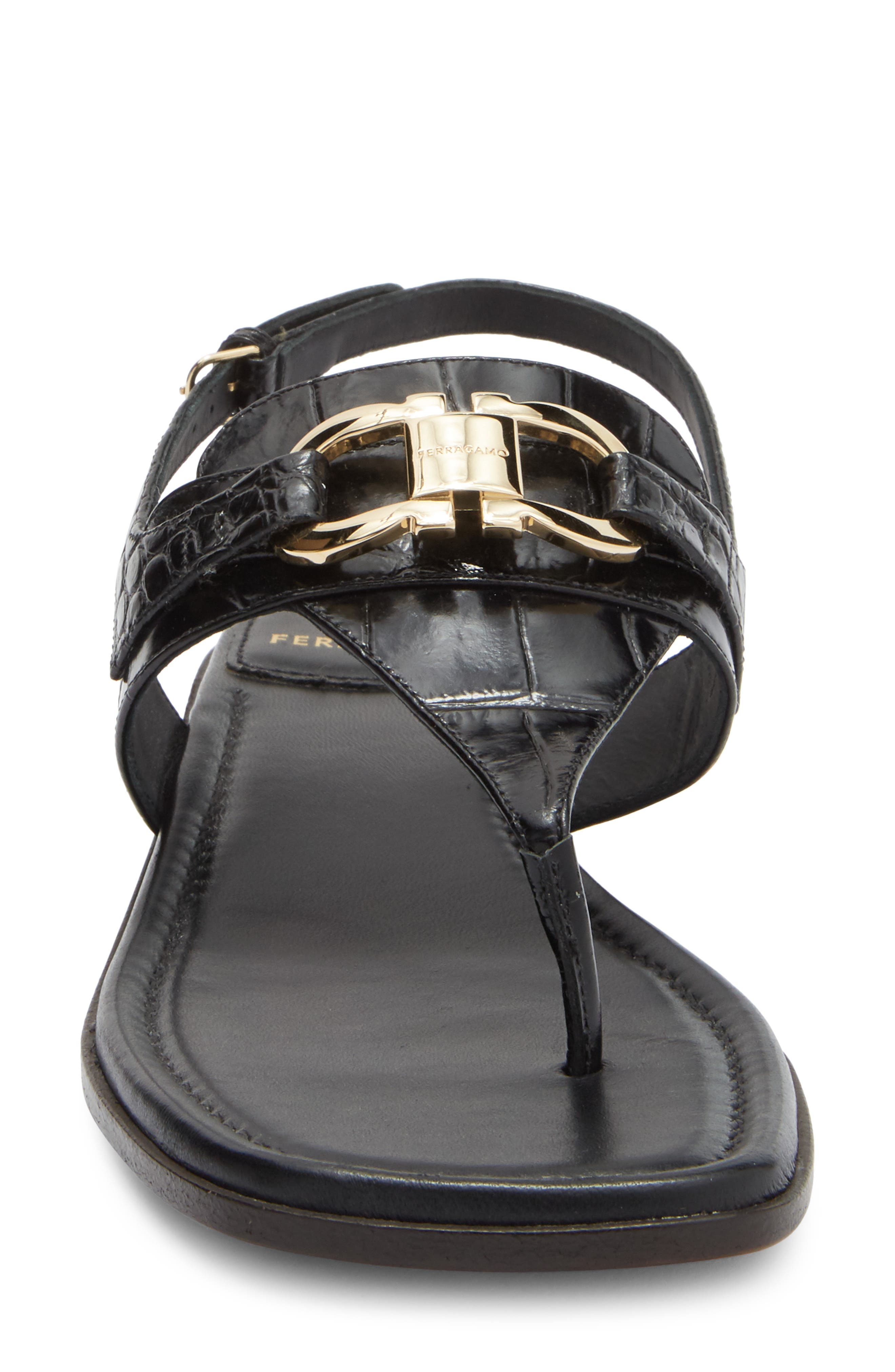 FERRAGAMO Lula Slingback Sandal, Alternate, color, Black