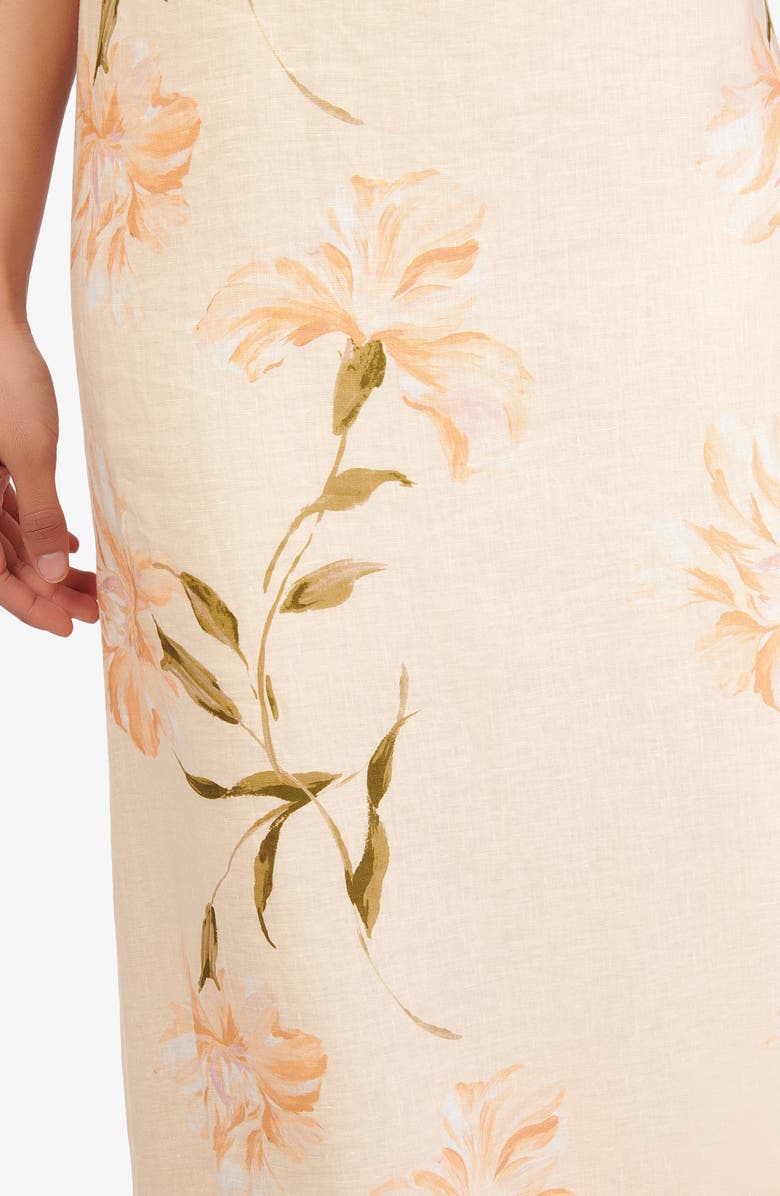 CAMI NYC Andalus Strapless Linen Maxi Dress, Alternate, color, 