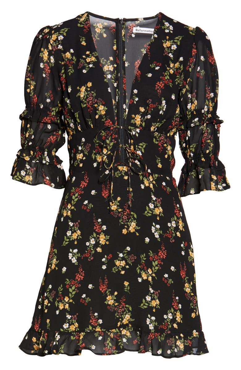 Reformation Laurelei Plunge Minidress, Alternate, color, 