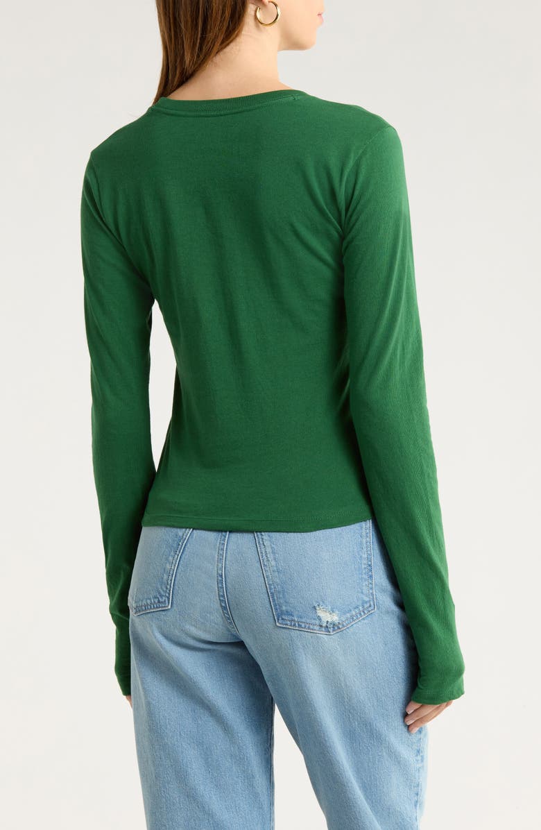 GOLDEN HOUR Reindeer Dog Long Sleeve Cotton Graphic T-Shirt, Alternate, color, Eden