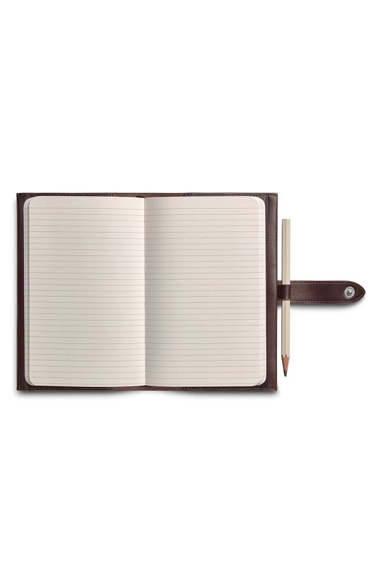 Shinola Snap Vachetta Leather Journal Cover, Alternate, color, 