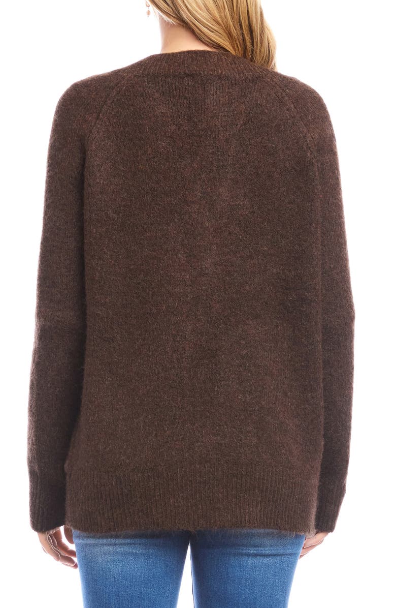 Karen Kane V-Neck Cardigan, Alternate, color, Chocolate