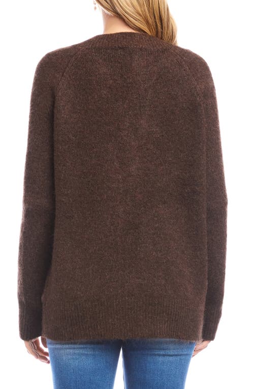 Karen Kane V-neck Cardigan In Brown