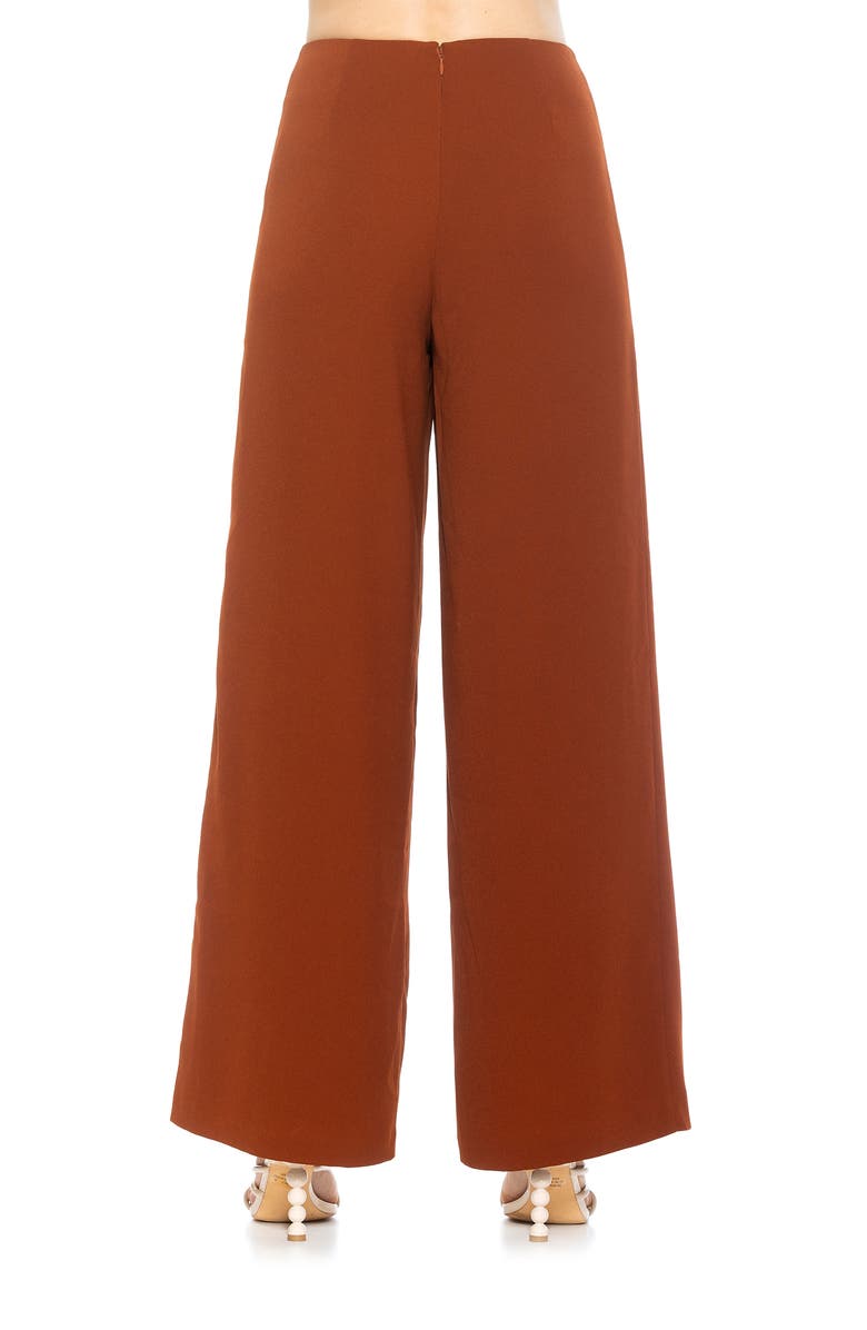Alexia Admor Cassie Grommet High Waist Wide Leg Pants, Alternate, color, Brown