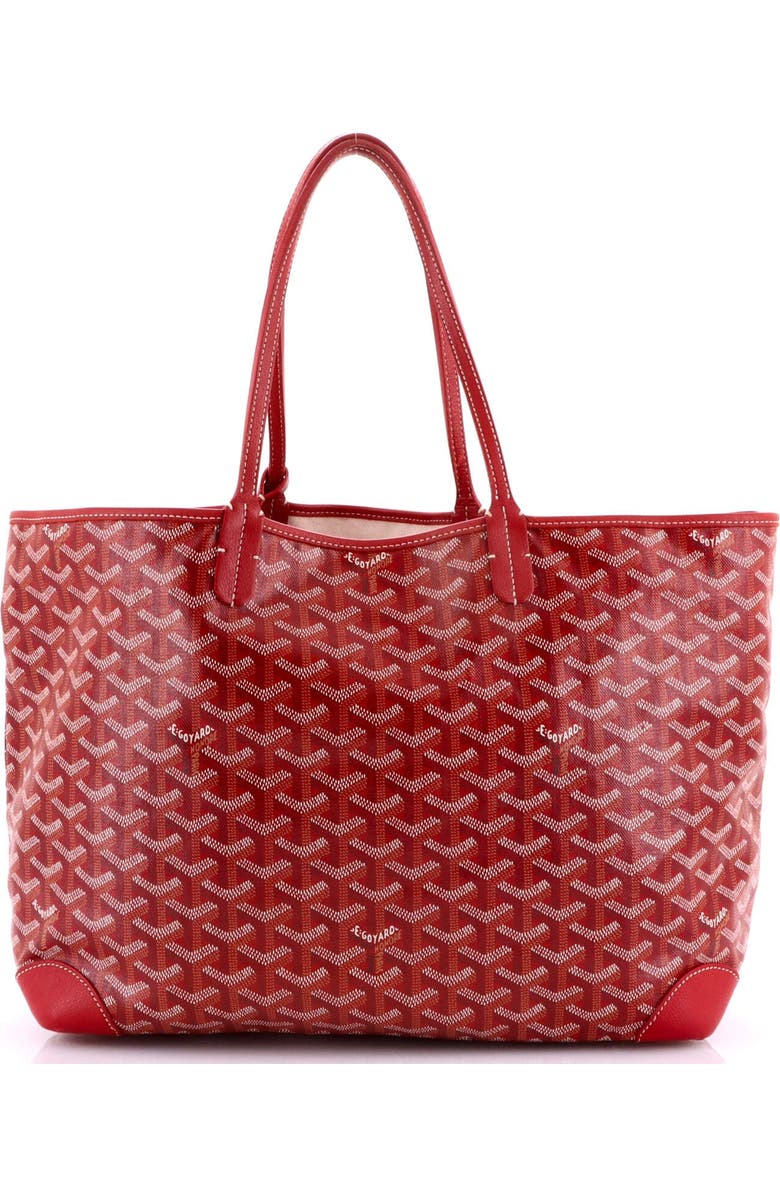 Pre-Owned Goyard Saint Louis Tote Coated Canvas PM, Main, color, Red