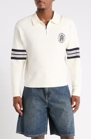 PacSun Le Palais Long Sleeve Zip Polo