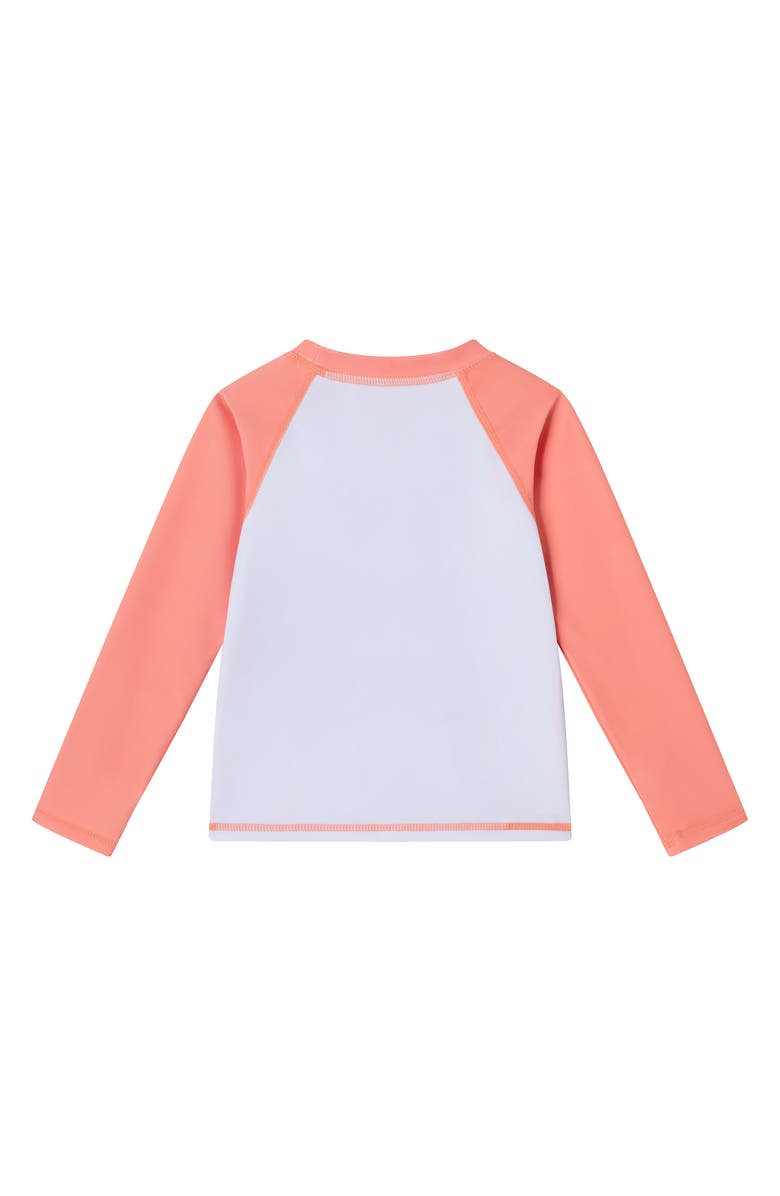 Andy & Evan Long Sleeve Two-Piece Rashguard Swimsuit, Alternate, color, Orange Beige