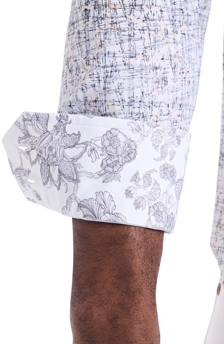 Robert Graham Hammersmith Knit Button-Up Shirt, Alternate, color, White Multi