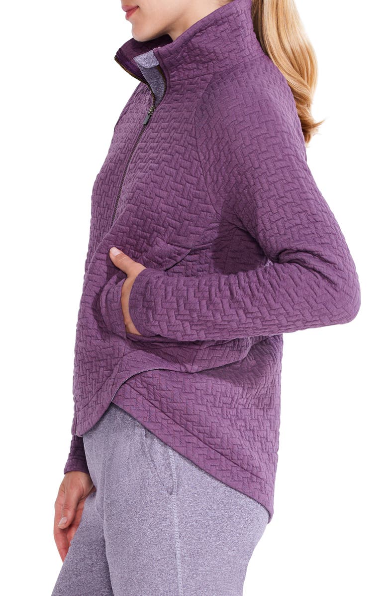 NZ ACTIVE by NIC+ZOE All Year Quilt Double Knit Jacket, Alternate, color, Plum