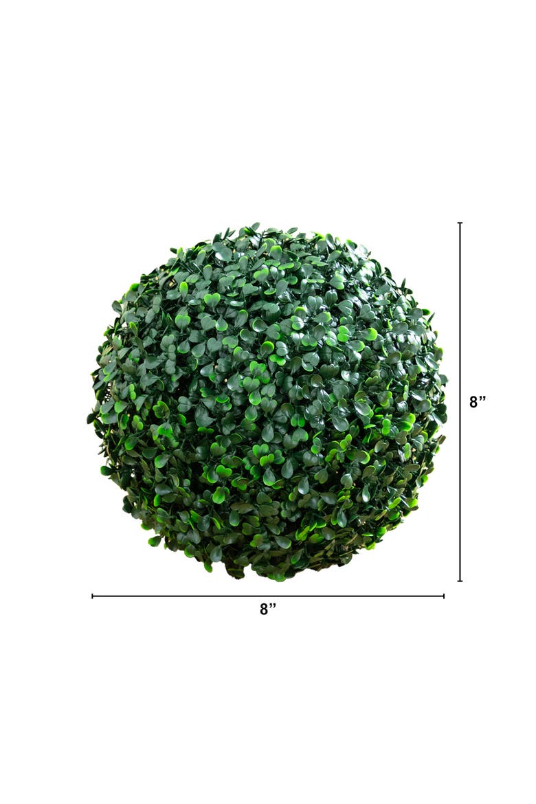 8-in UV Resistant Artificial Boxwood Ball (Indoor/Outdoor) - Set of 4, Alternate, color, Green
