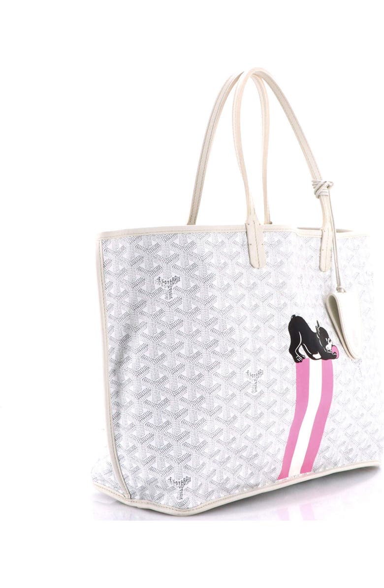 Pre-Owned Goyard Anjou Reversible Tote Printed Coated Canvas PM, Alternate, color, White