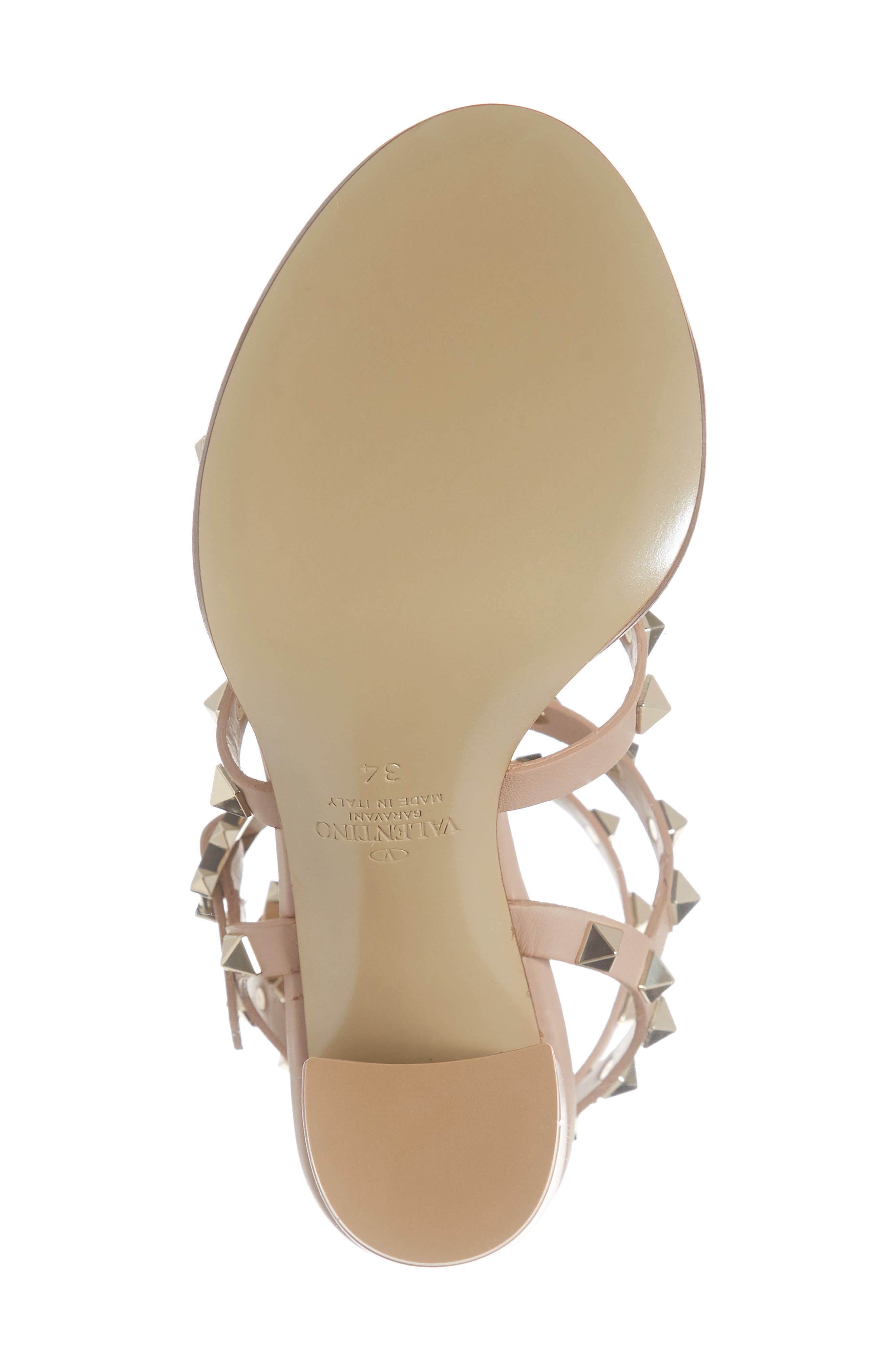 Valentino Garavani 'Rockstud' T-Strap Sandal, Alternate, color, 
