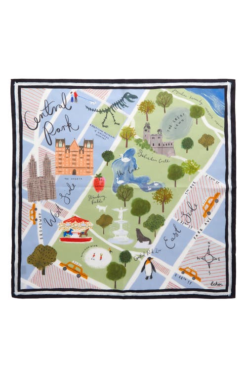 Echo Central Park Silk Square Scarf In Multi