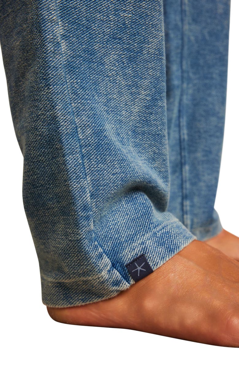 Barefoot Dreams<sup>®</sup> Denim Wash Knit Drawstring Track Pants, Alternate, color, 