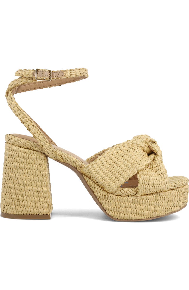 MIA Reese Raffia Platform Sandal, Alternate, color, Natural