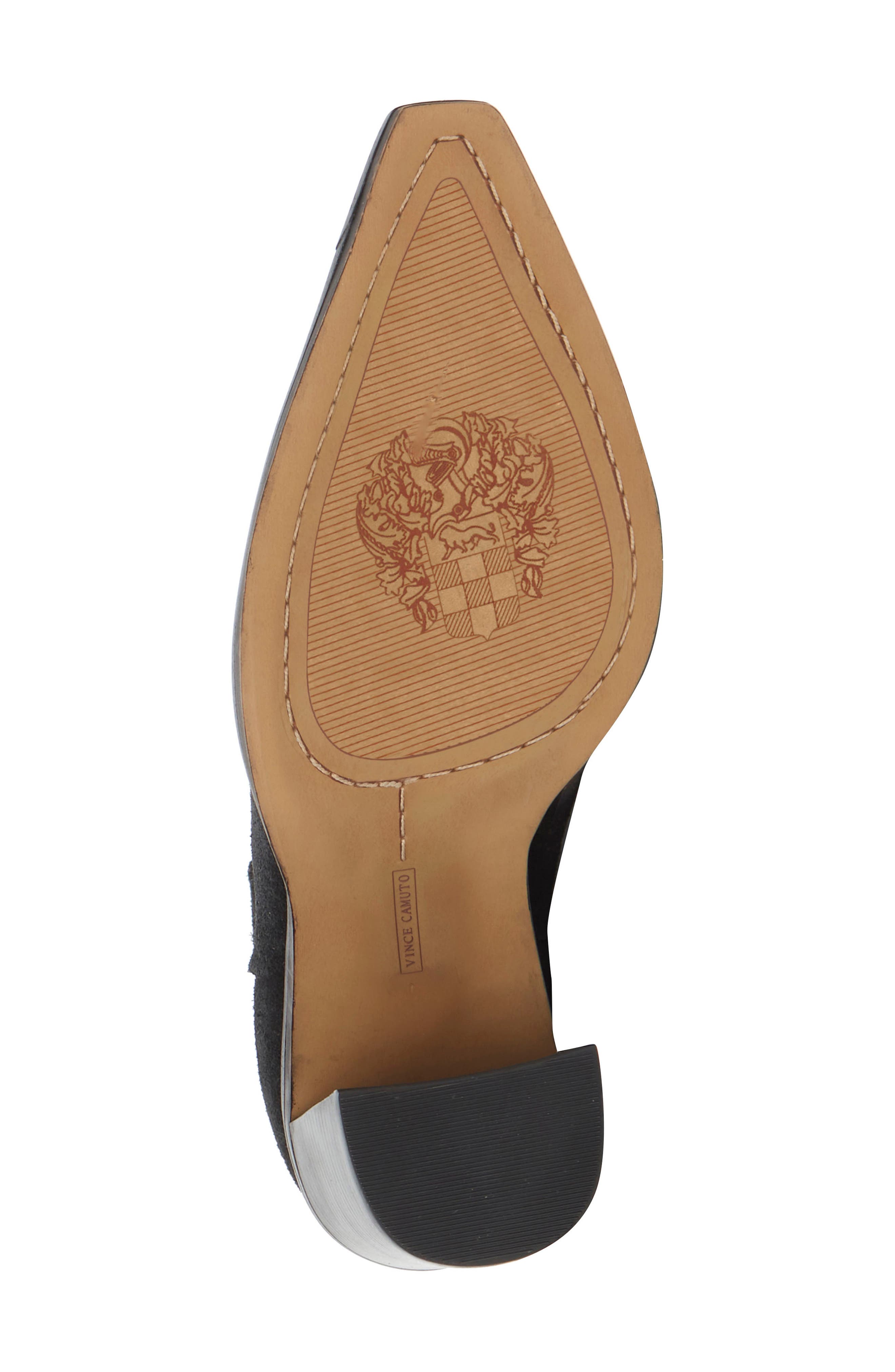 Vince Camuto Women's Wellinda Ankle Bootie – Western-Inspired Suede Boot With Stacked Heel, Back Zip