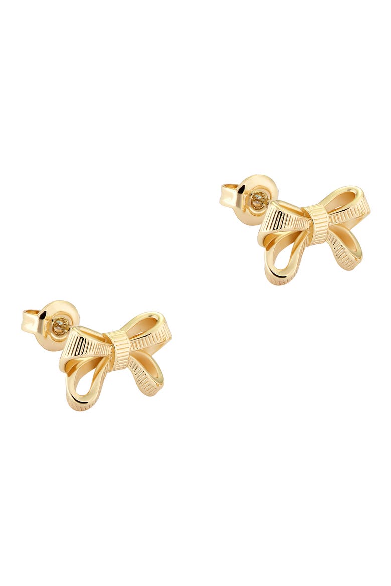 Pollay Petite Bow Stud Earrings, Alternate, color, GOLD TONE