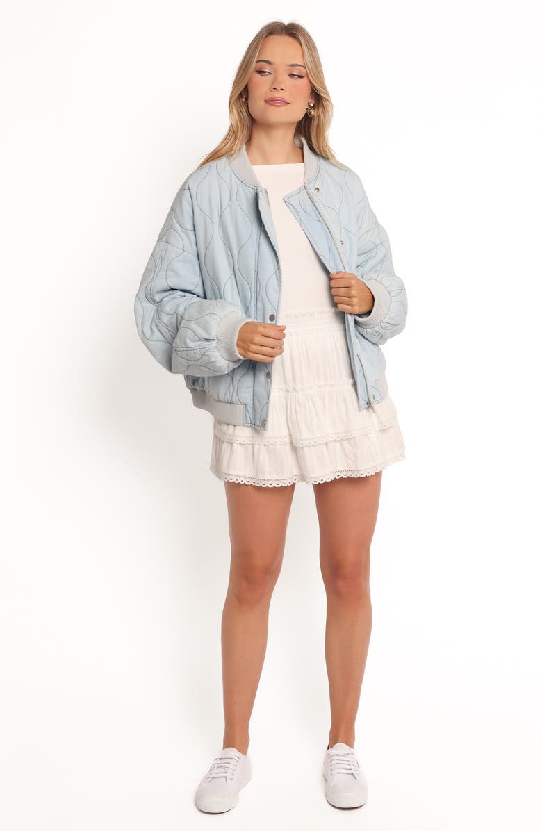 Petal & Pup Keah Onion Quilted Bomber Jacket, Alternate, color, Blue