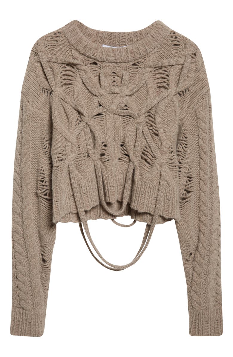 Aisling Camps Briar Merino Wool & Cashmere Cable Sweater, Alternate, color, Purple Haze