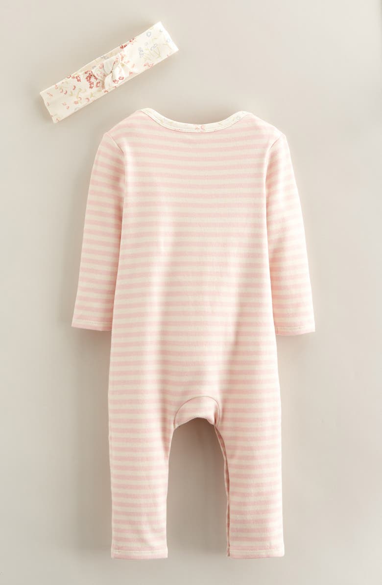 Nordstrom Appliqué Romper & Bow Headband Set, Alternate, color, 