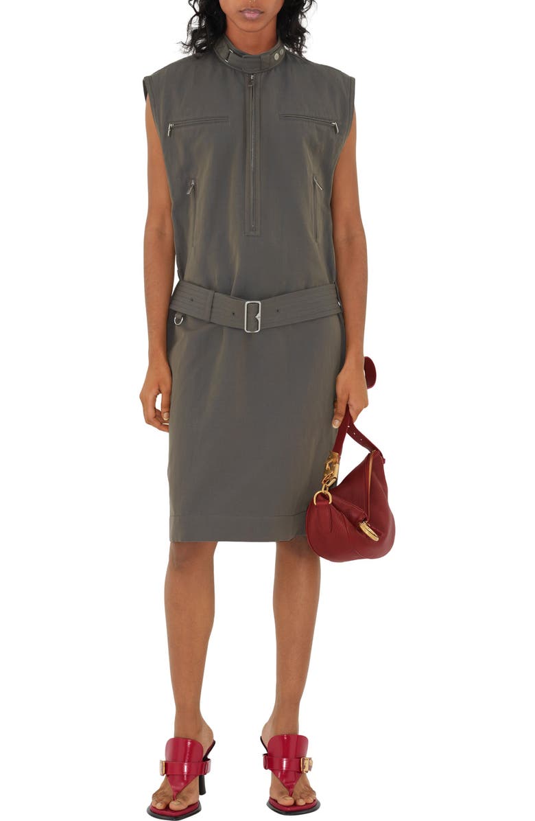 Burberry Small Knight Asymmetric Leather Shoulder Bag, Alternate, color,