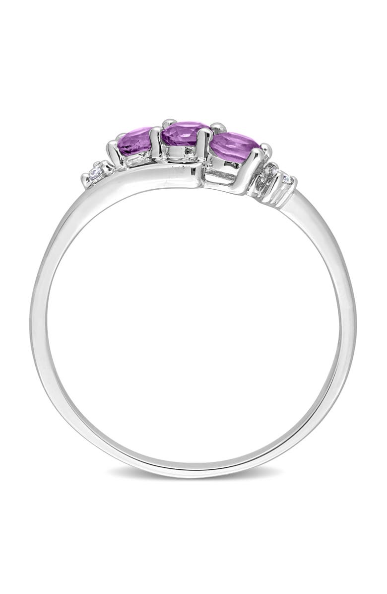 Julianna B. Amethyst & Diamond 3-Stone Ring, Alternate, color, Amethyst
