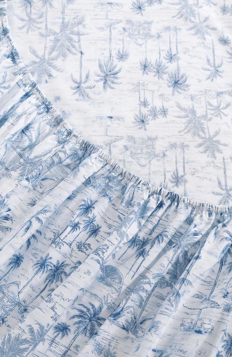 Tommy Bahama Surfside Cotton Percale Sheet Set, Alternate, color, White / Blue Multi