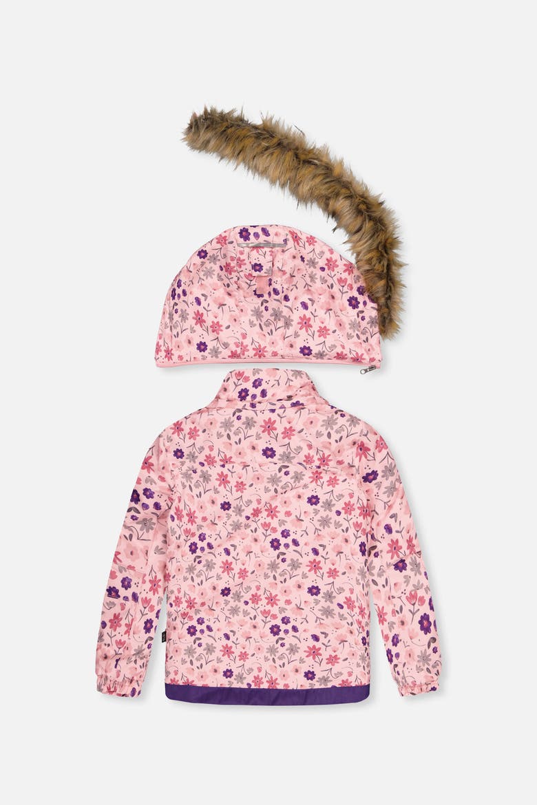 Play Mini Flower Jacket & Pants Two Piece Snowsuit, Alternate, color, Pink Mini Flower Print