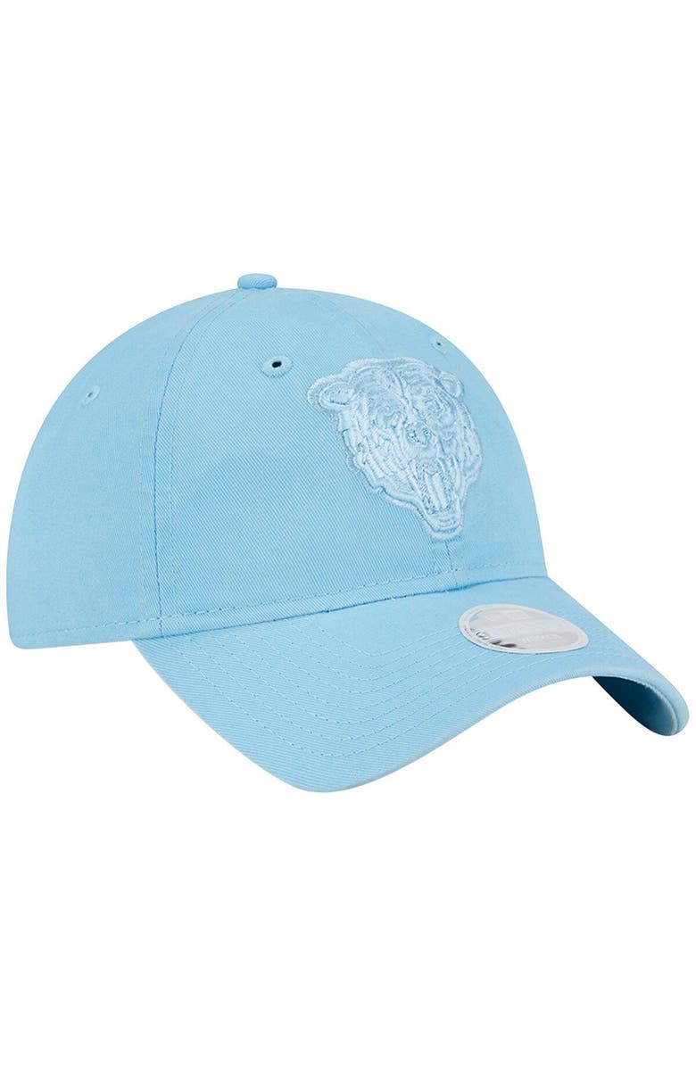 New Era Women's New Era Light Blue Chicago Bears Color Pack Brights 9TWENTY Adjustable Hat, Alternate, color, 