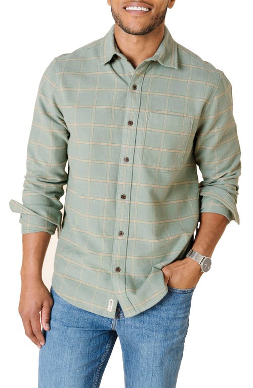 Hope & Henry Brushed Flannel Button Down Shirt In Green