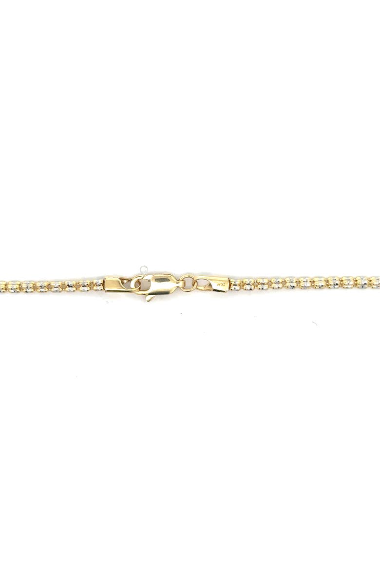 14K Yellow Gold Diamond cut Ice Chain 24 Inch 2.6mm 12.6 Grams, Alternate, color, yellow