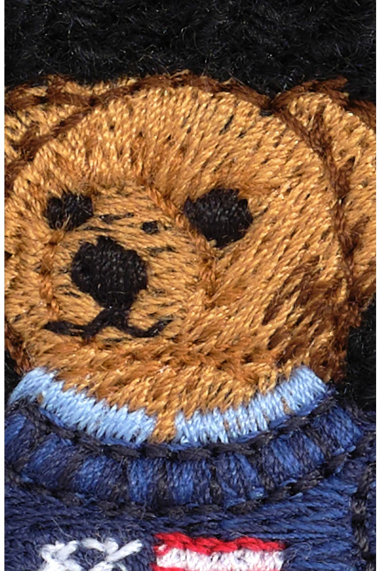 Flag Bear Beanie, Alternate, color, POLO BLACK