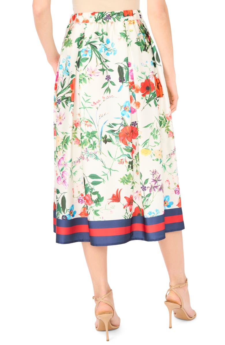 Halogen<sup>®</sup> Border Print Midi Skirt, Alternate, color, White/ Pink Multi