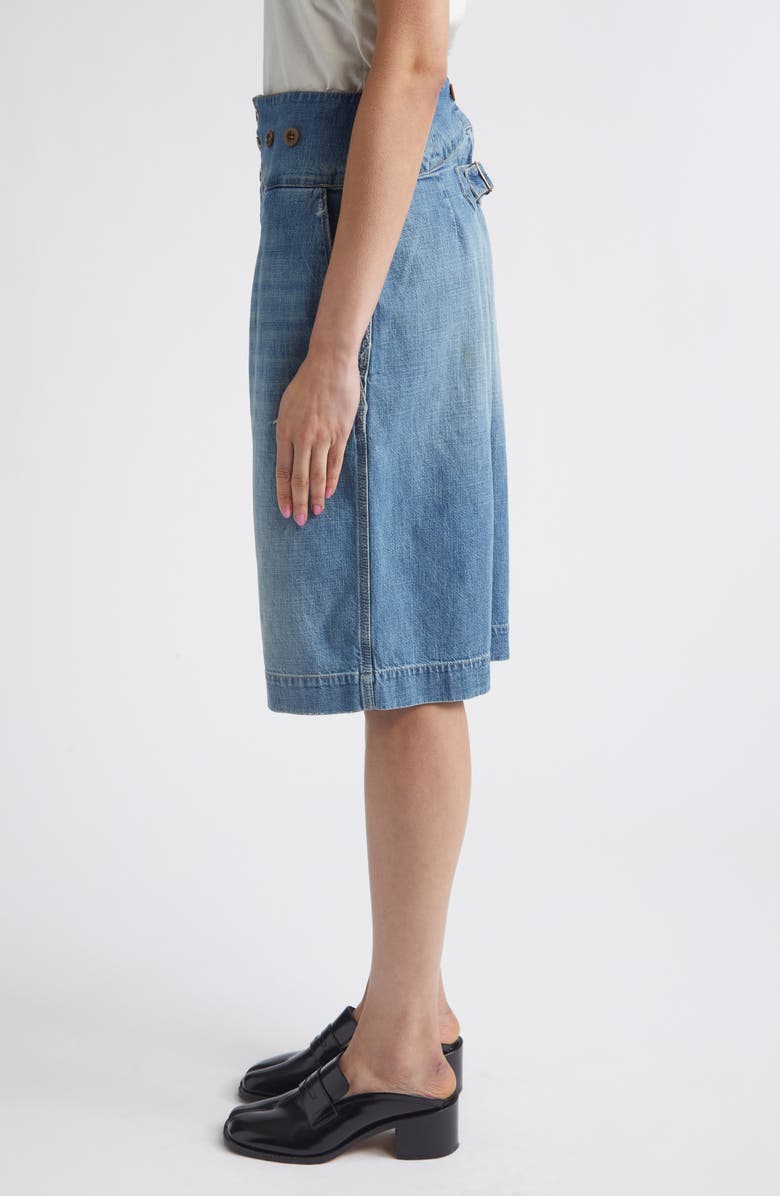 Maison Margiela Relaxed Fit Denim Bermuda Shorts, Alternate, color, Medium Blue Vintage