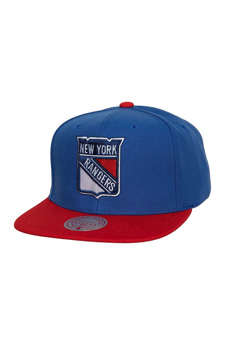 Mitchell & Ness Men's Mitchell & Ness Blue New York Rangers Core Team Ground 2.0 Snapback Hat, Main, color, Blue