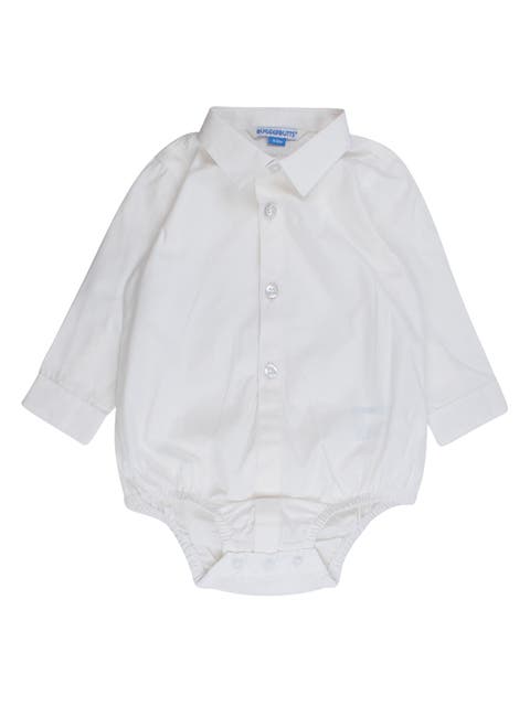 Baby Boys Long Sleeve Button Down Bodysuit