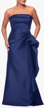 Xscape Evenings Strapless Cascade Ruffle Mermaid Gown