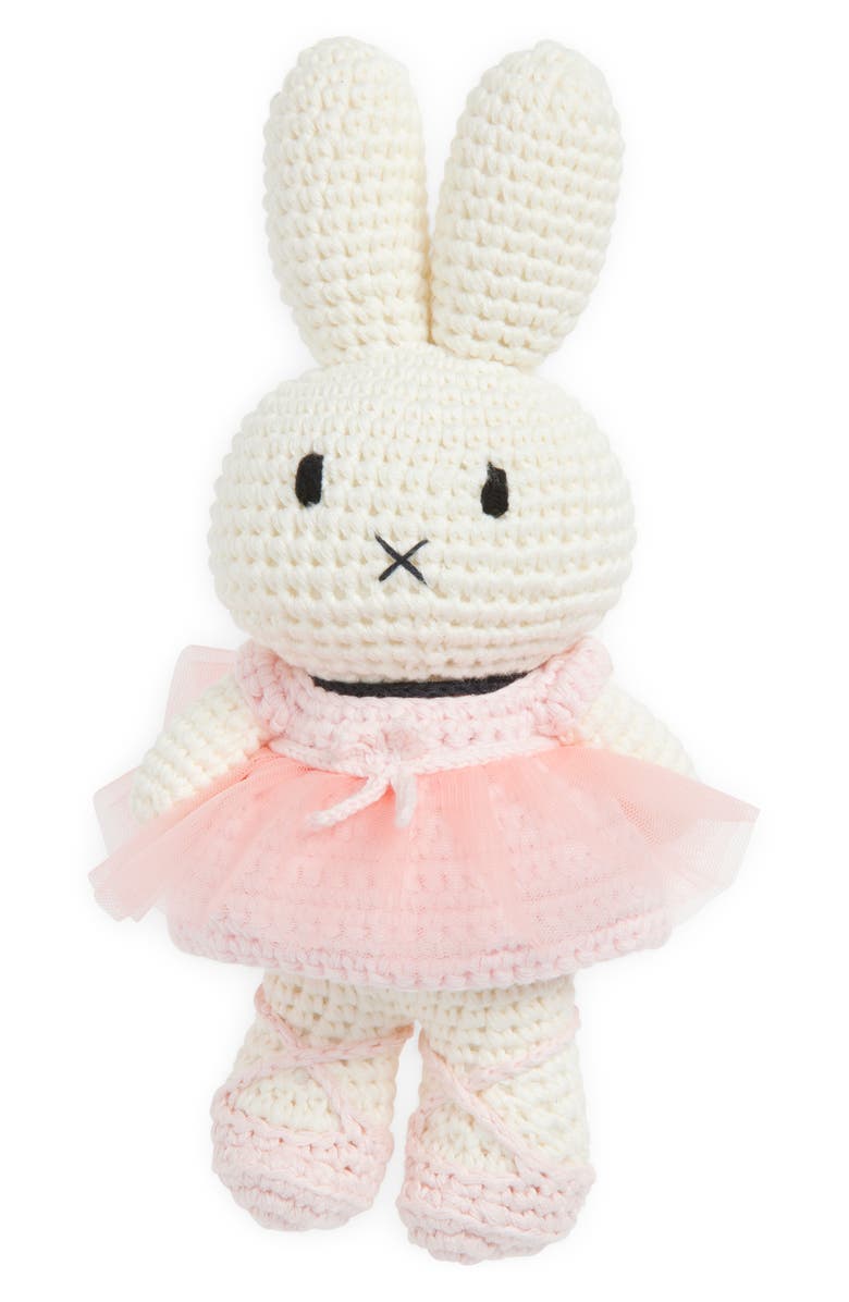 Just Dutch Miffy & Her Degas Dress Crocheted Stuffed Animal, Main, color, Pink