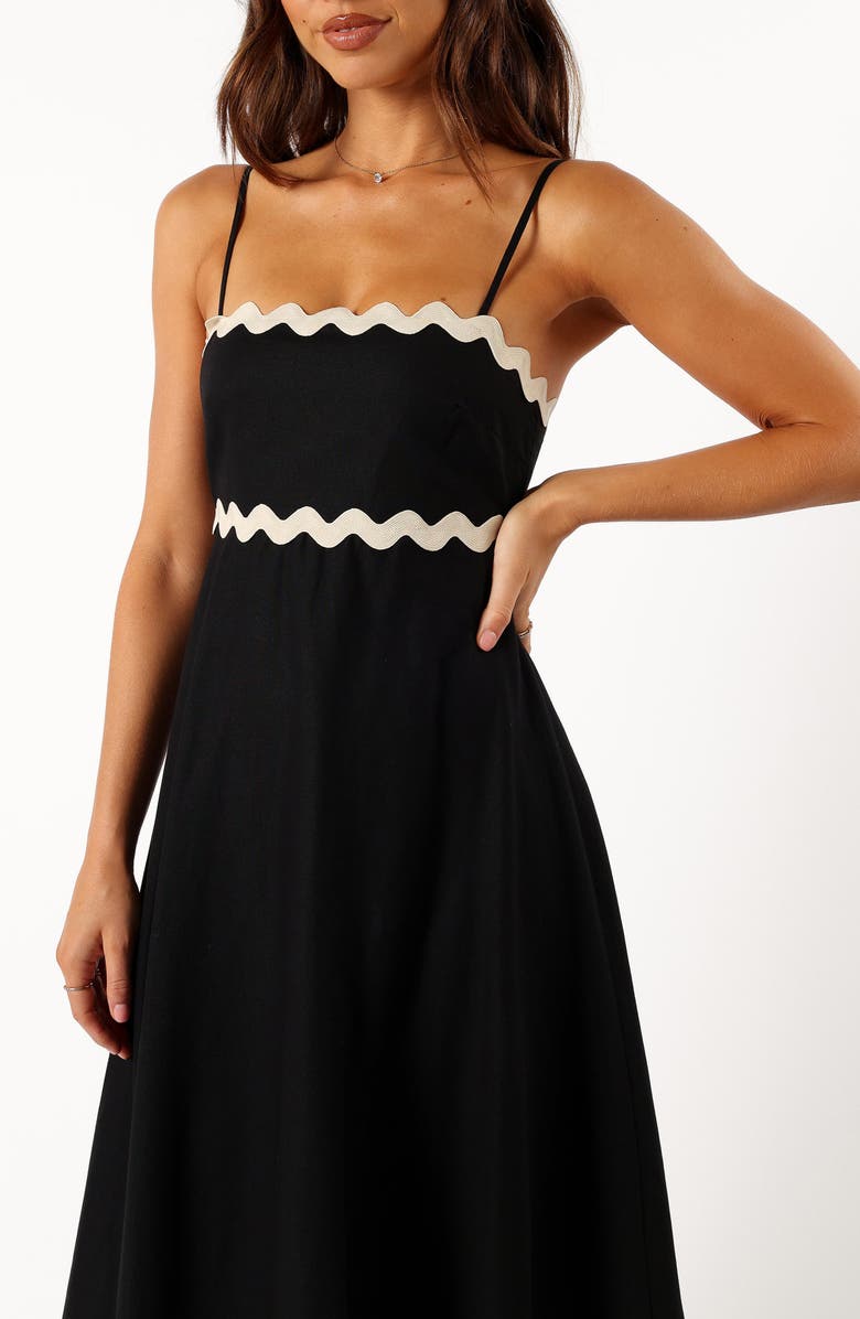 Petal & Pup Yana Sleeveless Maxi Dress, Alternate, color, Black Cream