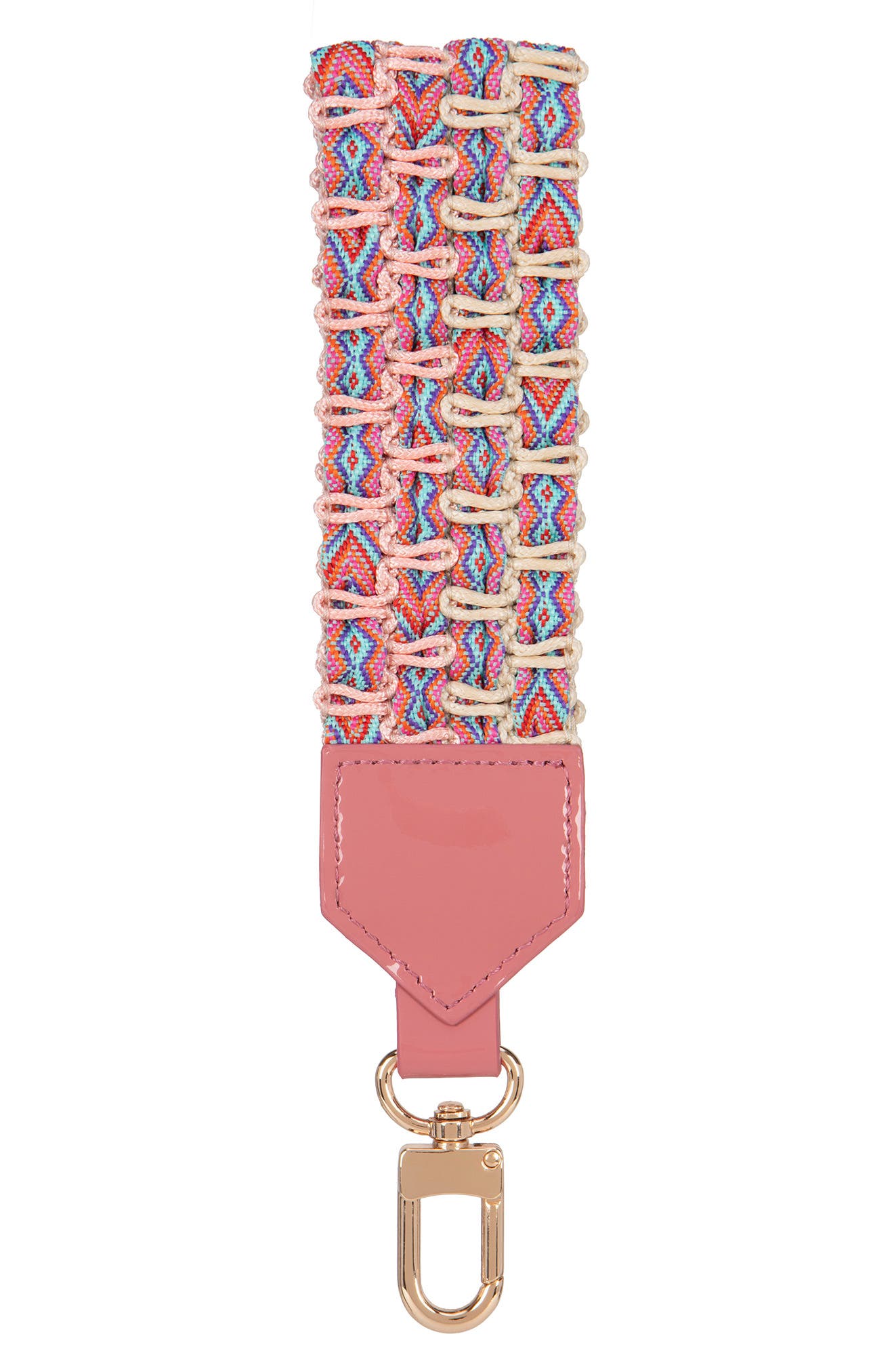 Keep on Cruisin' Woven Key Chain, Alternate, color, ROSE