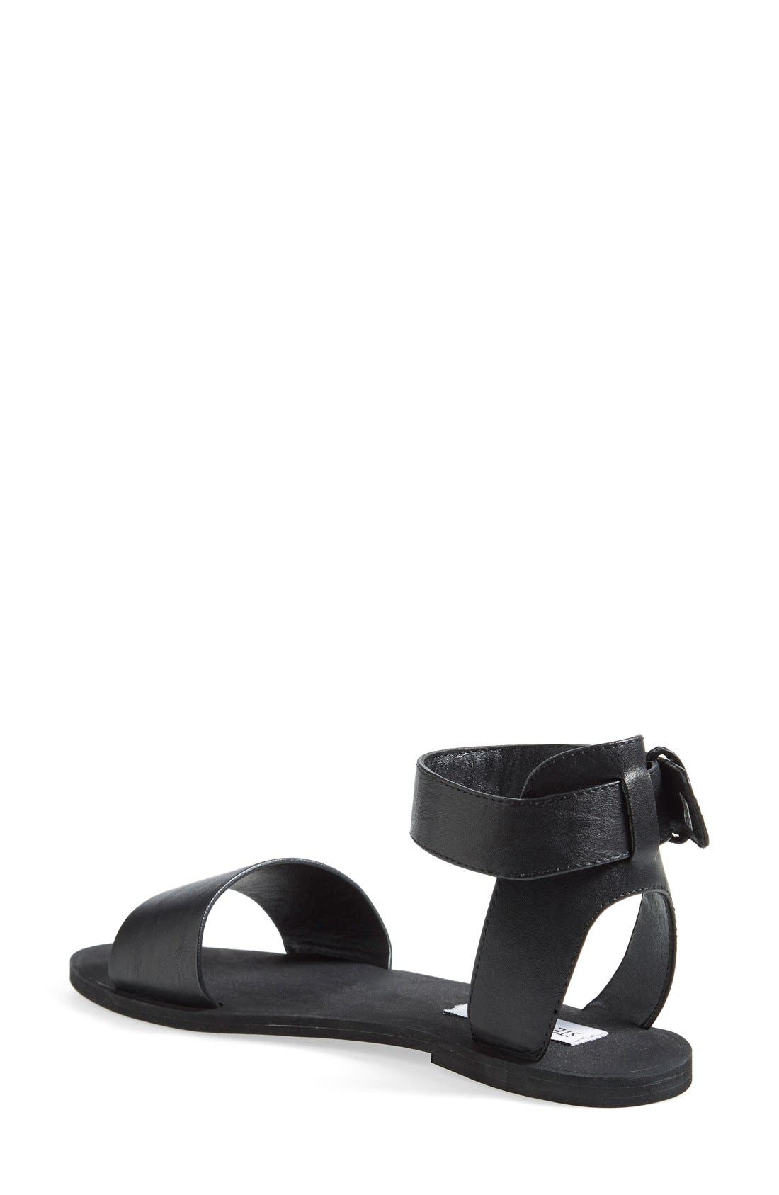 'Evict' Sandal, Alternate, color, BLACK