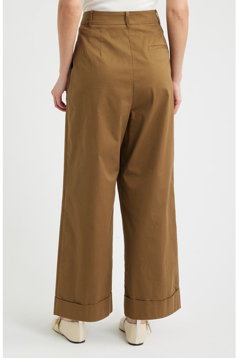 Norfolk High Waist Wide Leg Pants, Alternate, color, MARRON GLACE