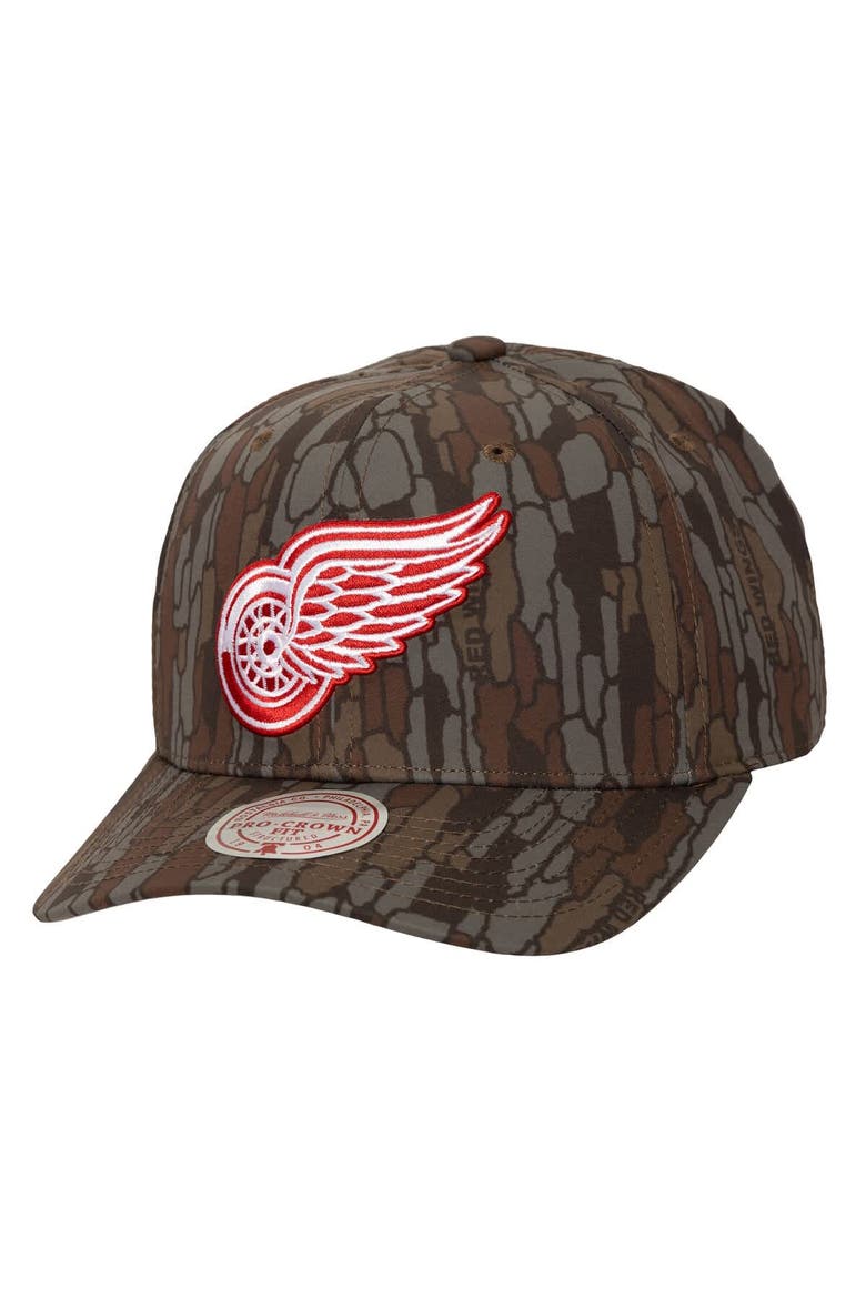 Men's Mitchell & Ness Camo Detroit Red Wings Hidden Camo Pro Crown Adjustable Hat, Main, color, Camo