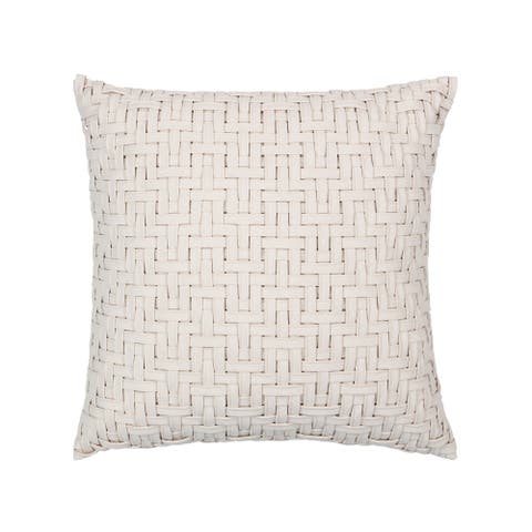 Weave Handwoven Dimensional Indoor & Outdoor Woven Accent Pillow & Insert