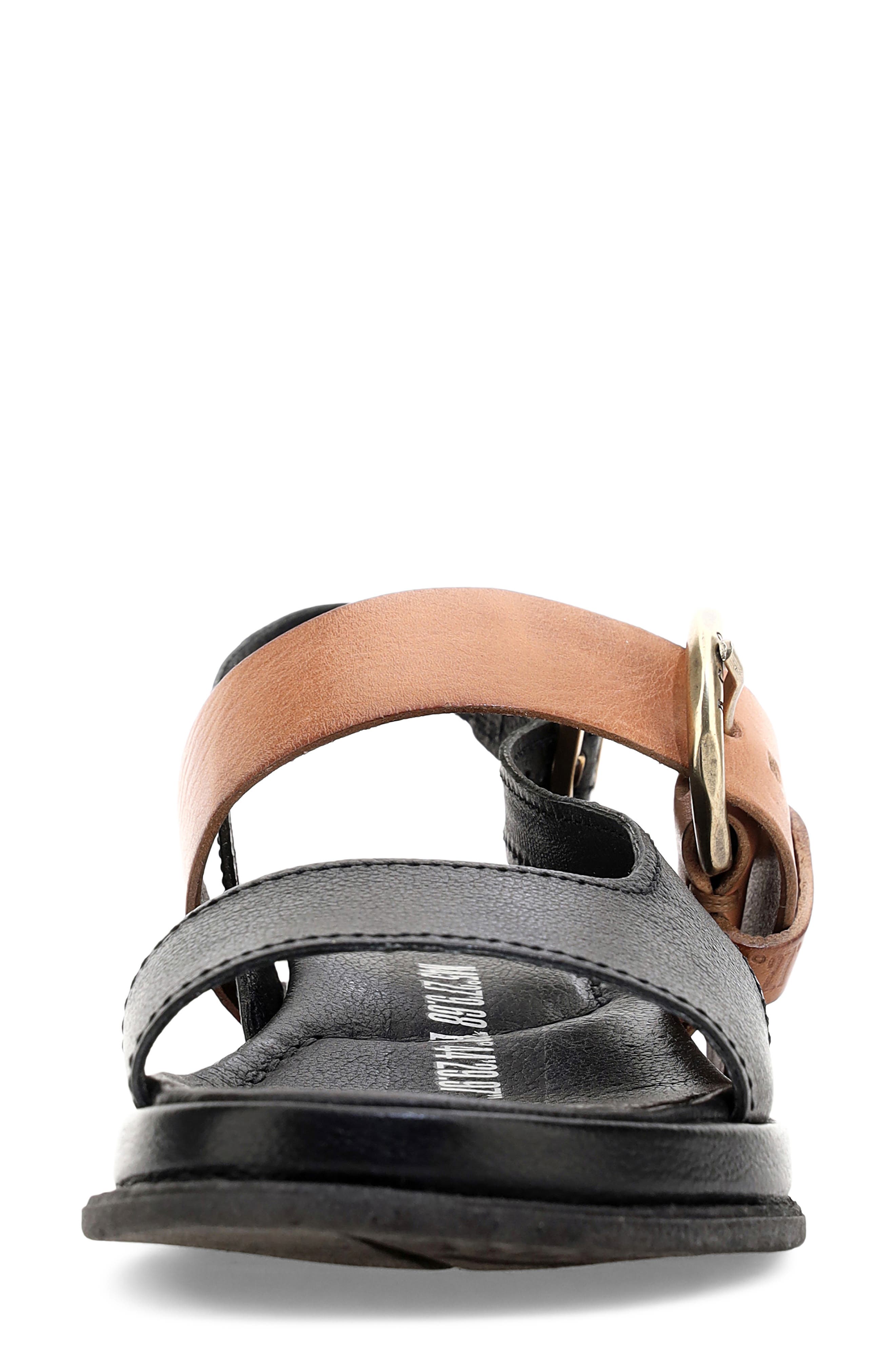 A.S.98 Seger Quarter Strap Sandal, Alternate, color, Black