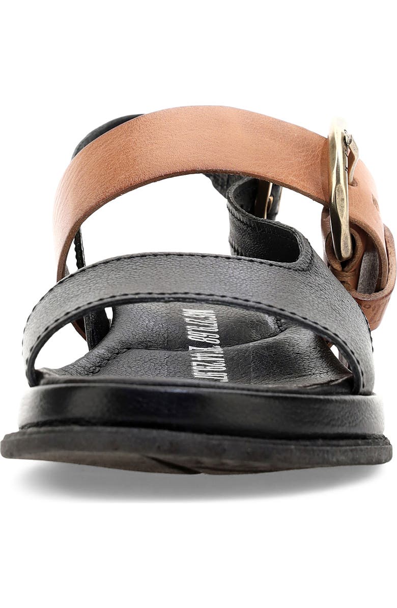 A.S.98 Seger Quarter Strap Sandal, Alternate, color, Black