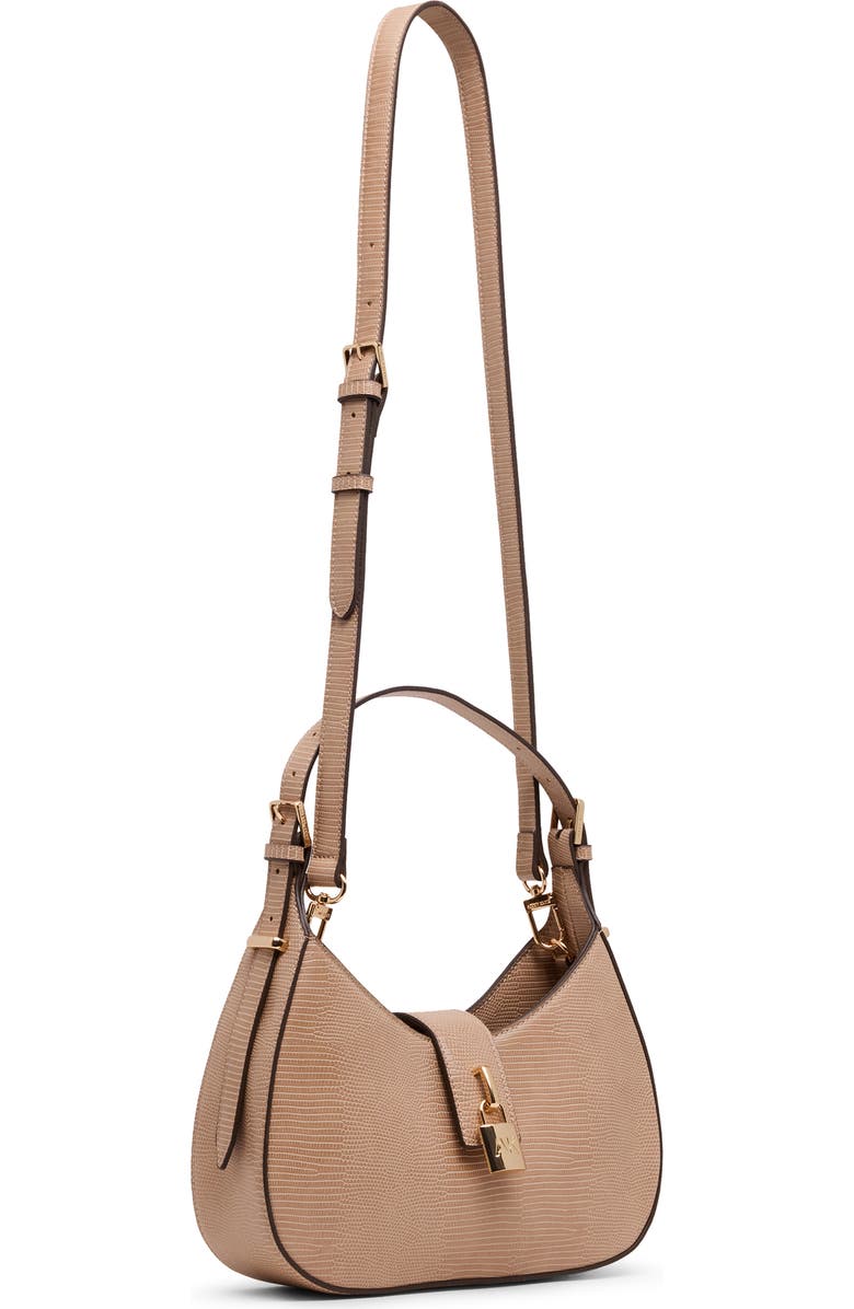 Anne Klein Curved Shoulder Bag, Alternate, color, Mocha